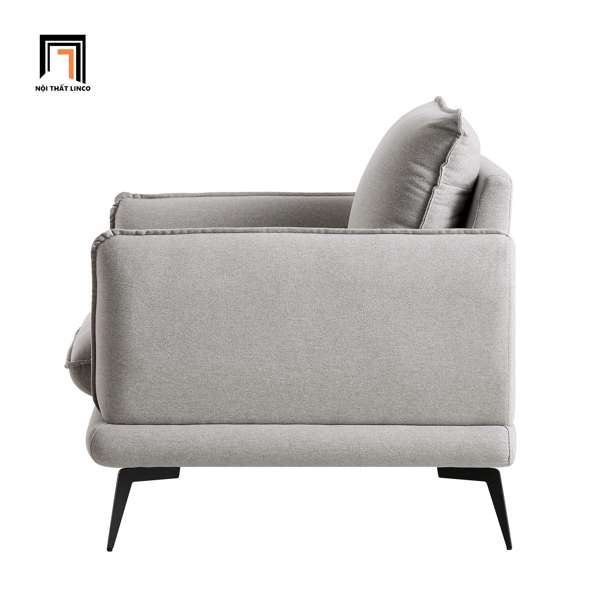 Ghế sofa đơn 1 chỗ ngồi DT81 Obriel màu xám trắng giá rẻ