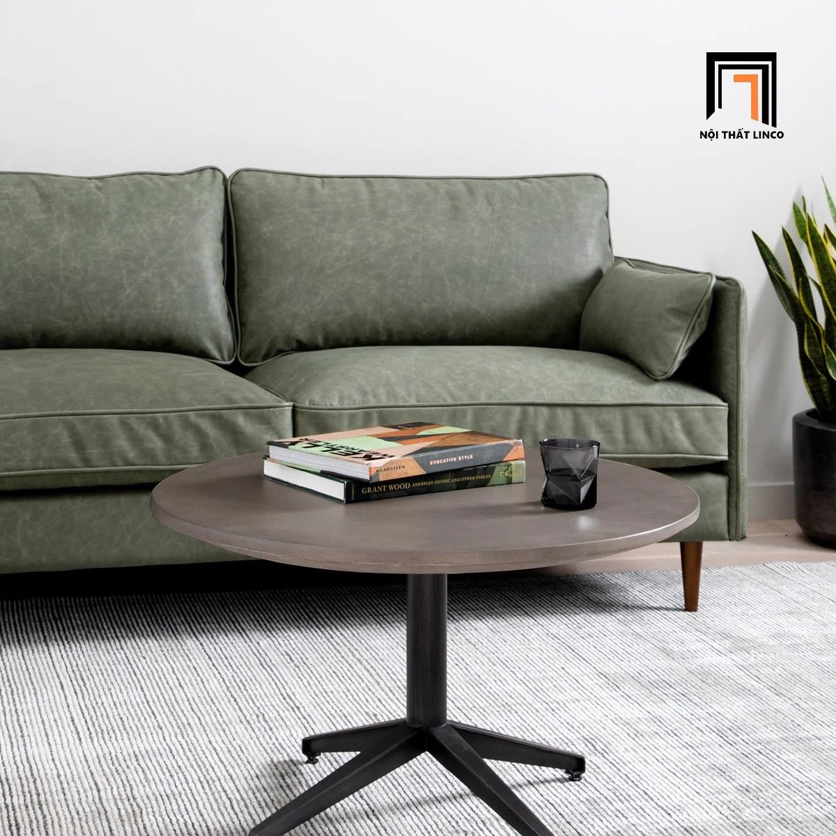 Ghế sofa băng da công nghiệp BT130 Reese 1m9 xanh lá army