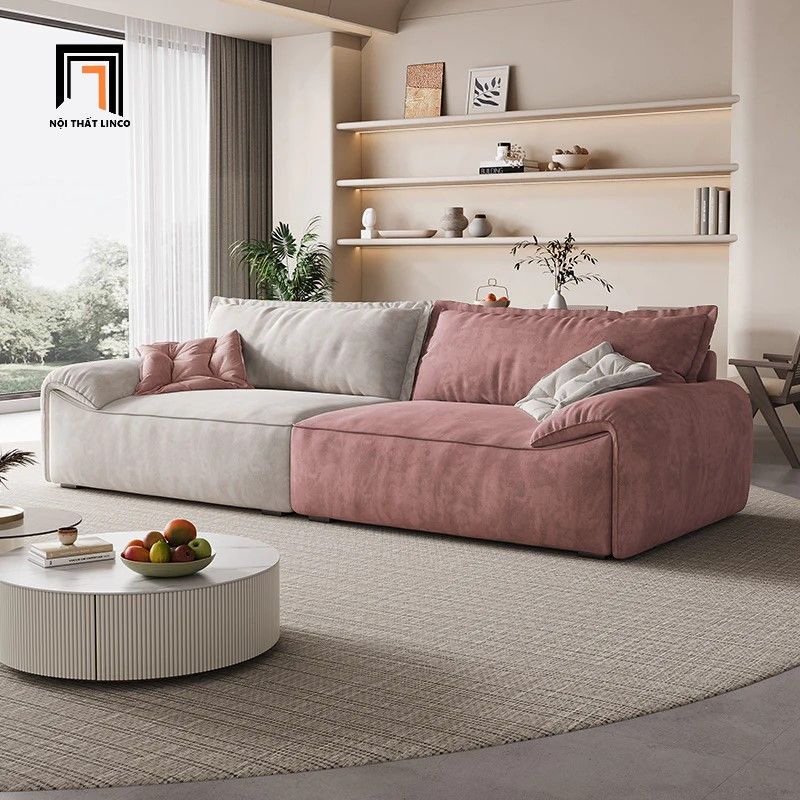 Bộ ghế sofa cao cấp cho gia đình KT85 Thompson da giả sang trọng