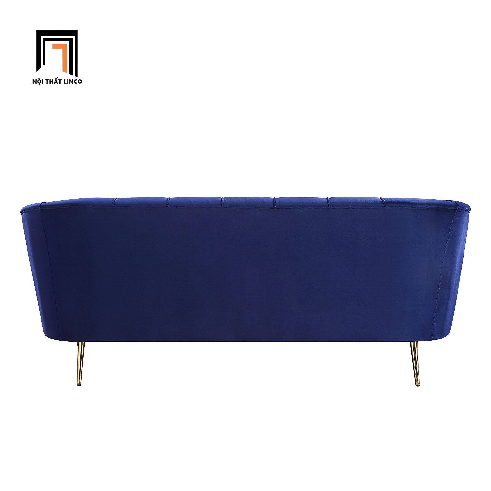 Ghế sofa đơn đẹp cho shop tiệm DT61 Eivor vải nhung xanh dương