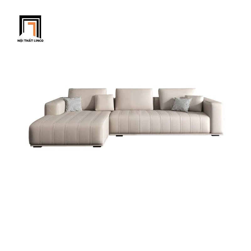 Ghế sofa góc chữ L GT170 Flin 3m x 1m6 da giả màu xám