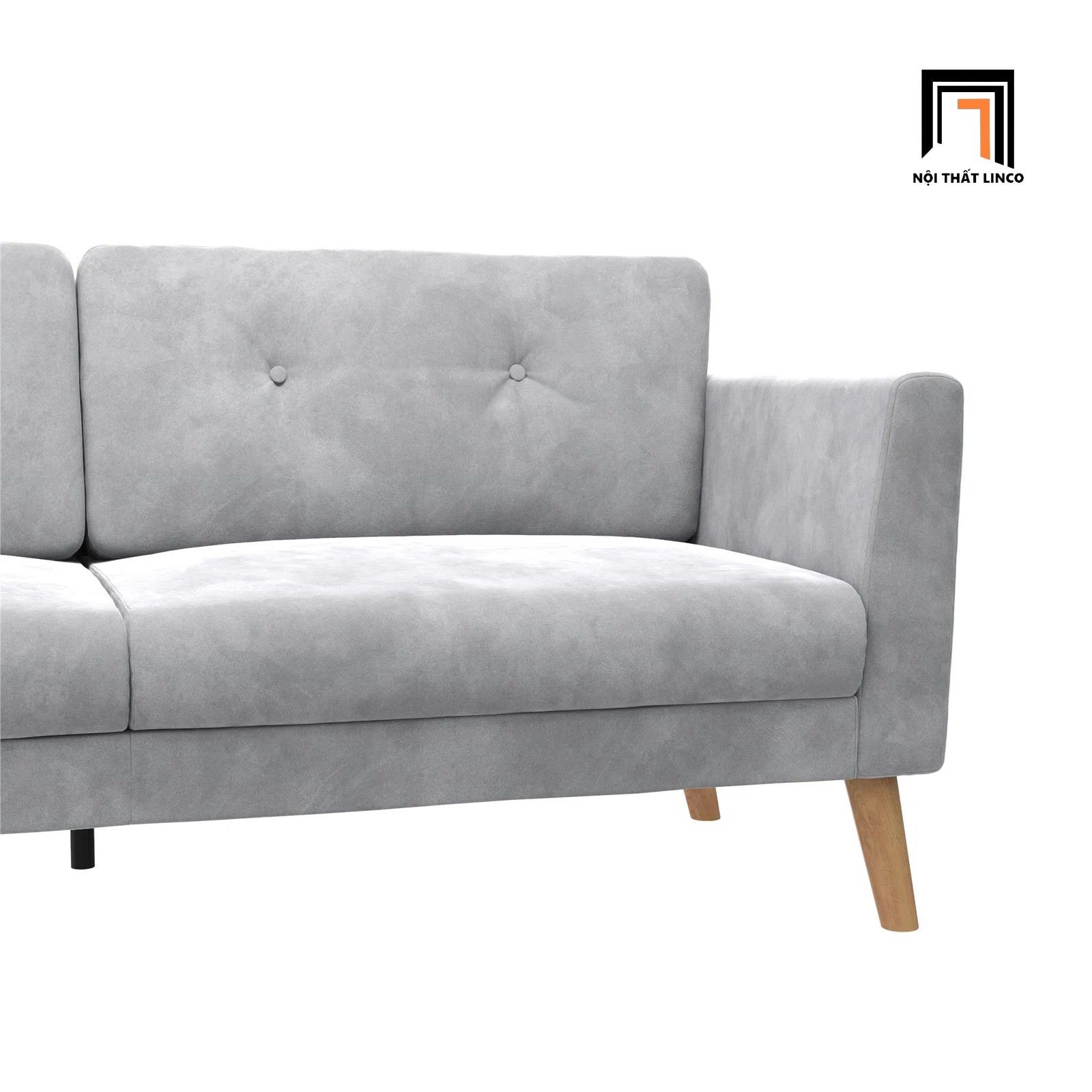 Sofa văng dài 2 nệm ngồi xinh xắn BT226 Gloria 1m9 vải nhung xanh lá