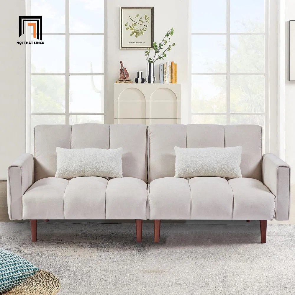 Ghế sofa giường vải nỉ GB50 Union 1m8 vải nỉ xanh đậm