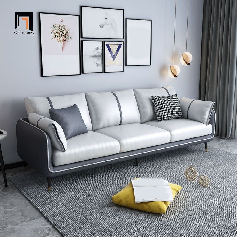 Ghế sofa băng cao cấp BT188 Sken da công nghiệp dài 2m1