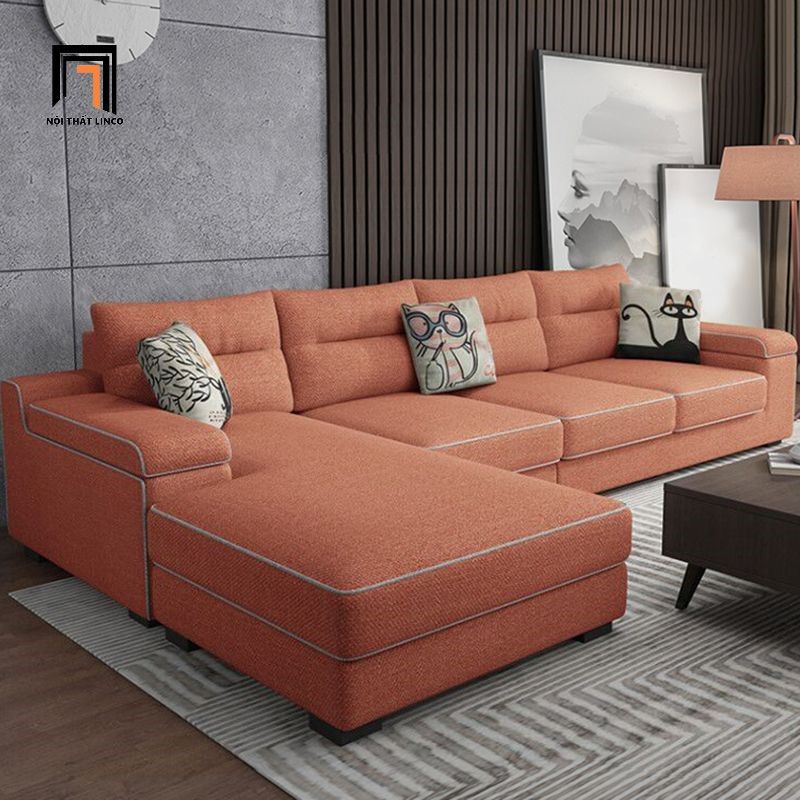 Ghế sofa góc L 3m x 1m6 GT129 Ammo cho gia đình chạy viền nổi