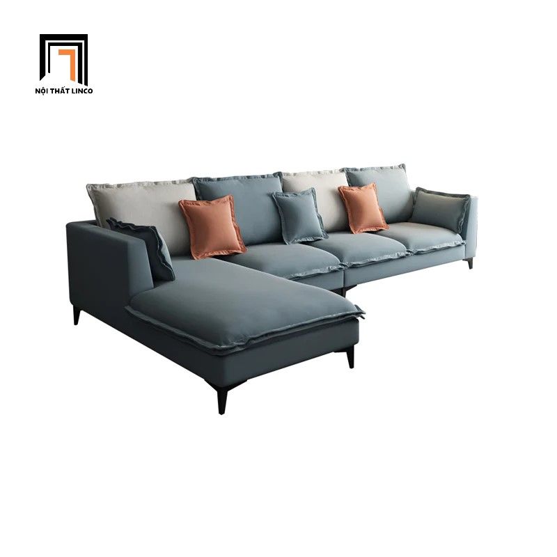 Bộ ghế sofa góc L 2m8 x 1m6 vải nhung nỉ GT139 Lovell giá rẻ