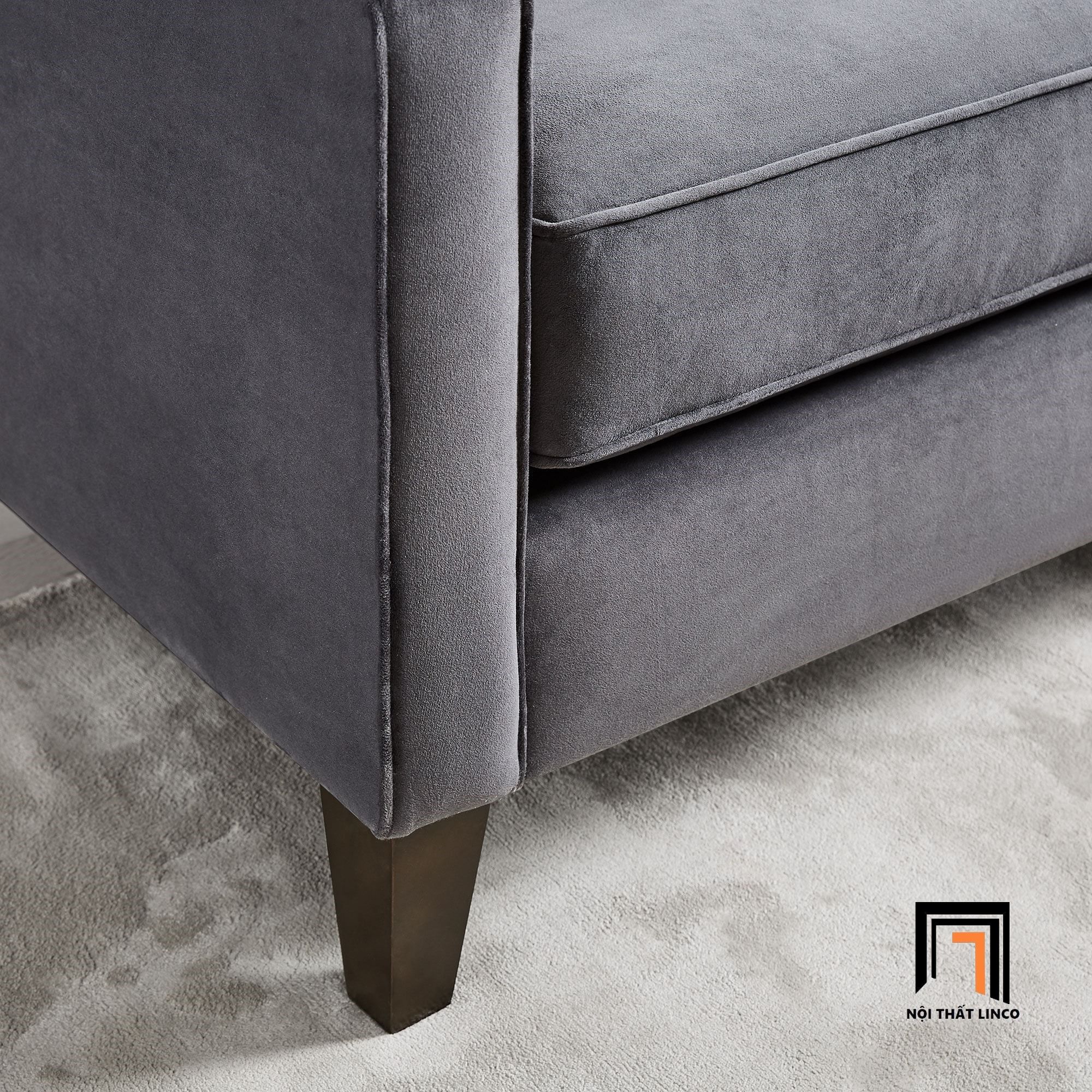 Bộ ghế sofa góc xoay chiều GT77 Paige 2m2 x 1m5 màu xanh đen