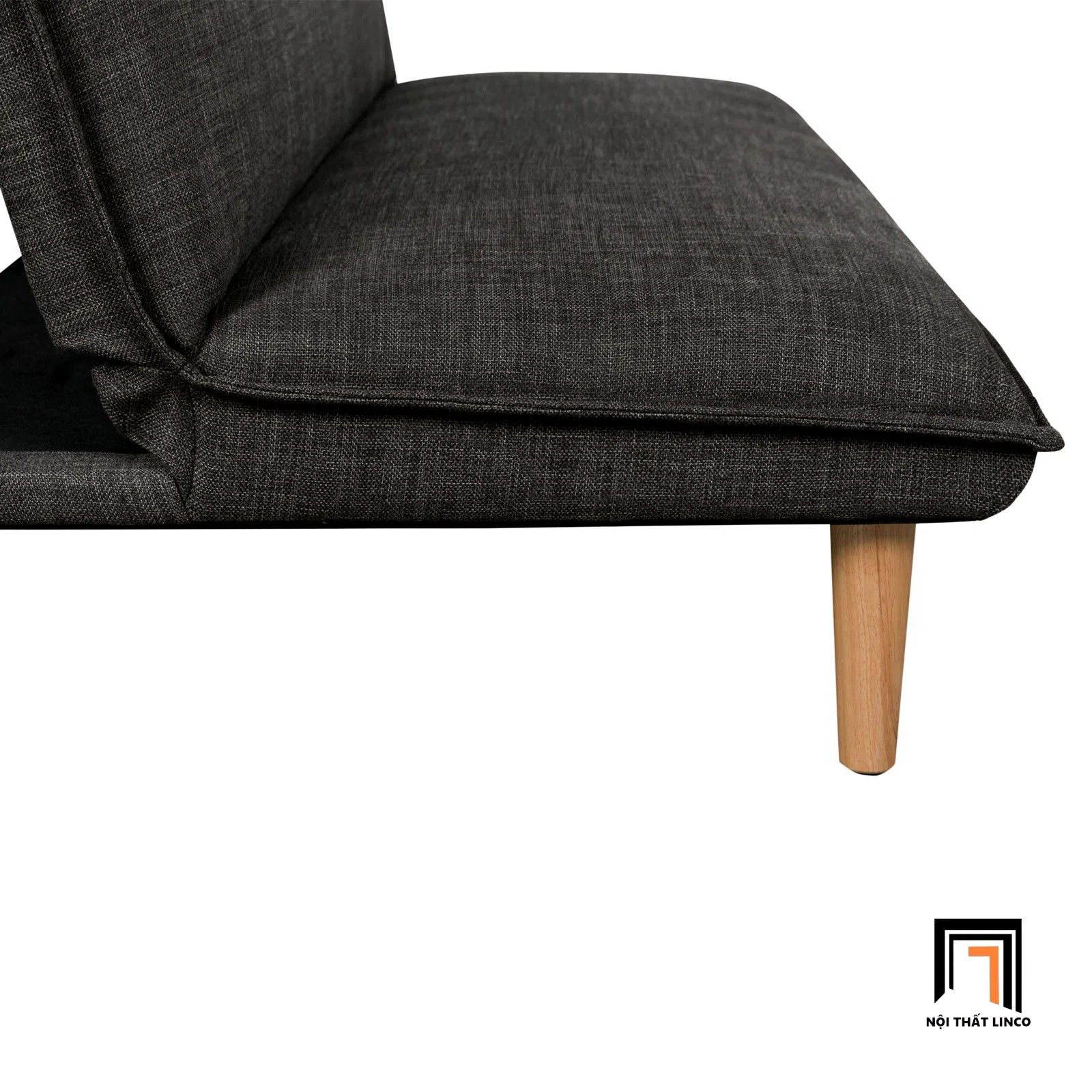 Ghế sofa giường nằm giá rẻ GB103 Casuze dài 1m7 xám đậm nỉ
