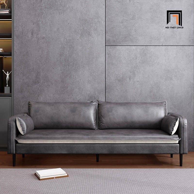 Ghế sofa băng dài 2m BT152 Flamo phối màu da Pu trẻ trung