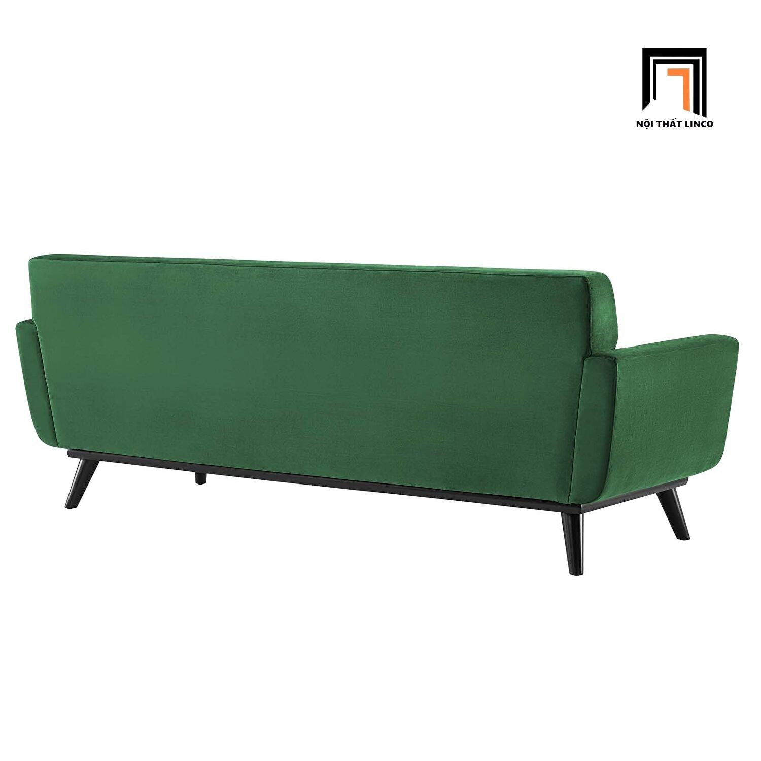 Ghế sofa văng sang trọng BT108 dài 2m xám đen vải nhung