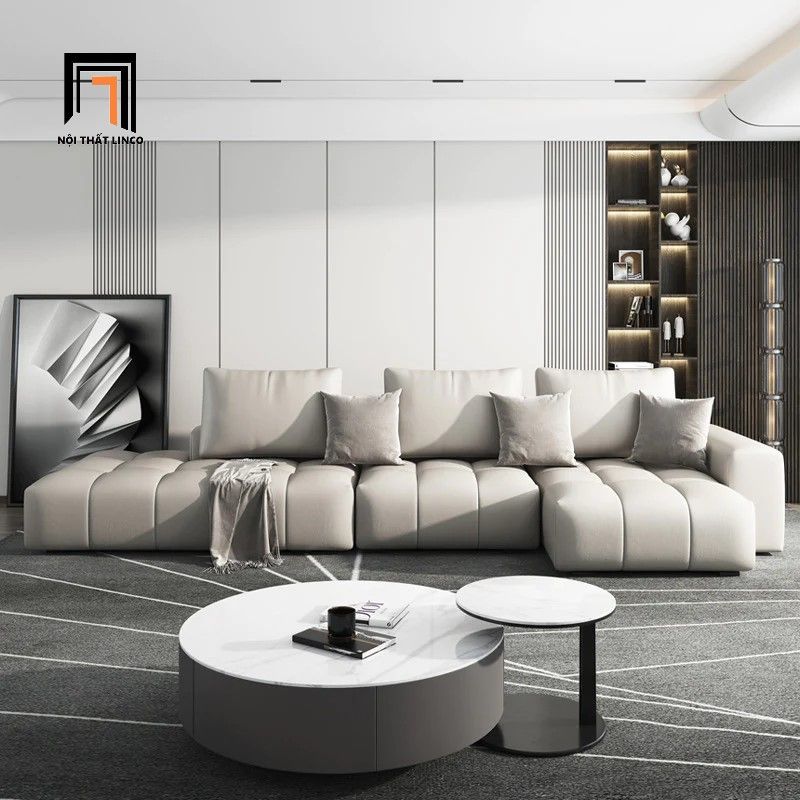 Ghế sofa góc hiện đại GT47 Worme dài 2m7 x 1m3 da công nghiệp