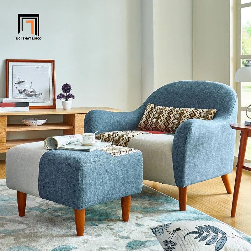 Set ghế sofa vải nỉ xinh xắn KT108 Nexon cho gia đình nhỏ gọn