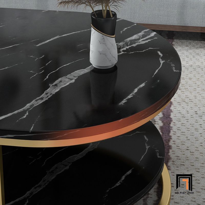 Bàn sofa đẹp 1m x 50 mặt đá oval BSF16 Keen cho gia đình nhỏ