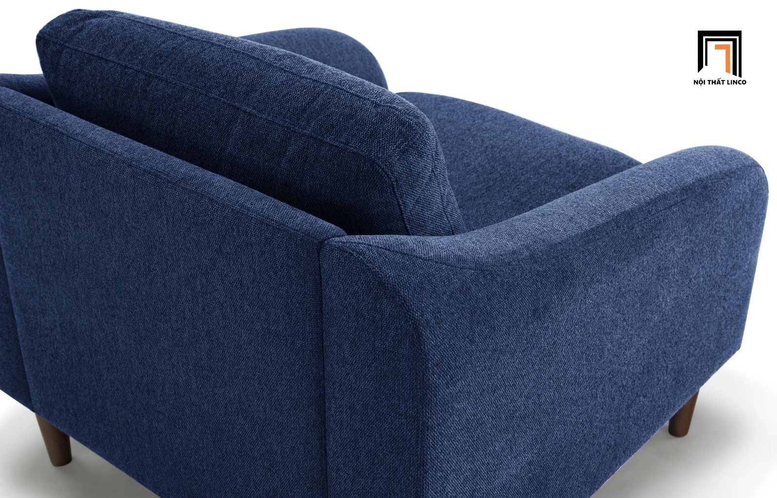 Ghế sofa đơn giá rẻ cho chung cư DT44 Ledge vải bố xanh đậm