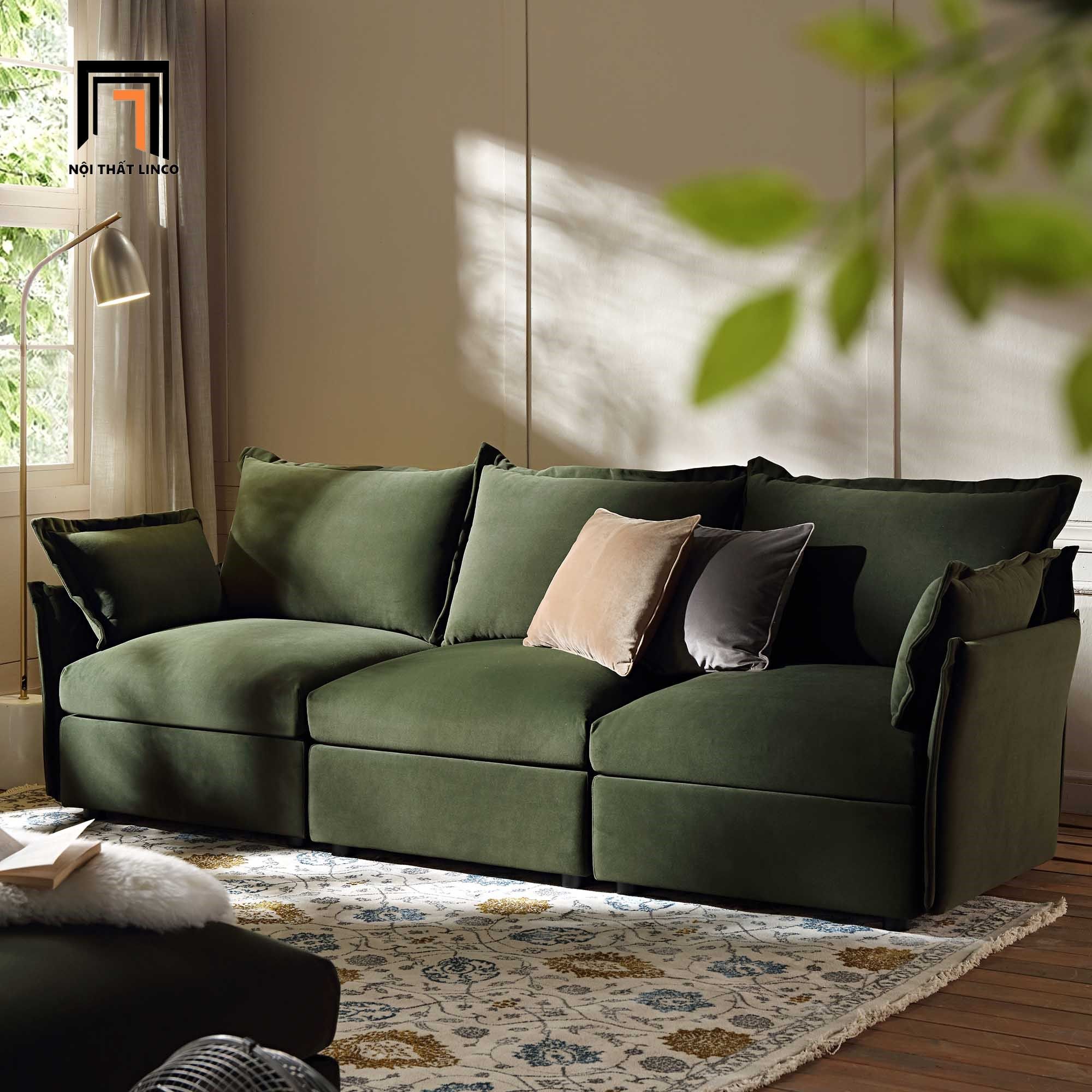 Ghế sofa băng 3 chỗ ngồi BT313 Byron vải nỉ bố 2m3 phòng khách