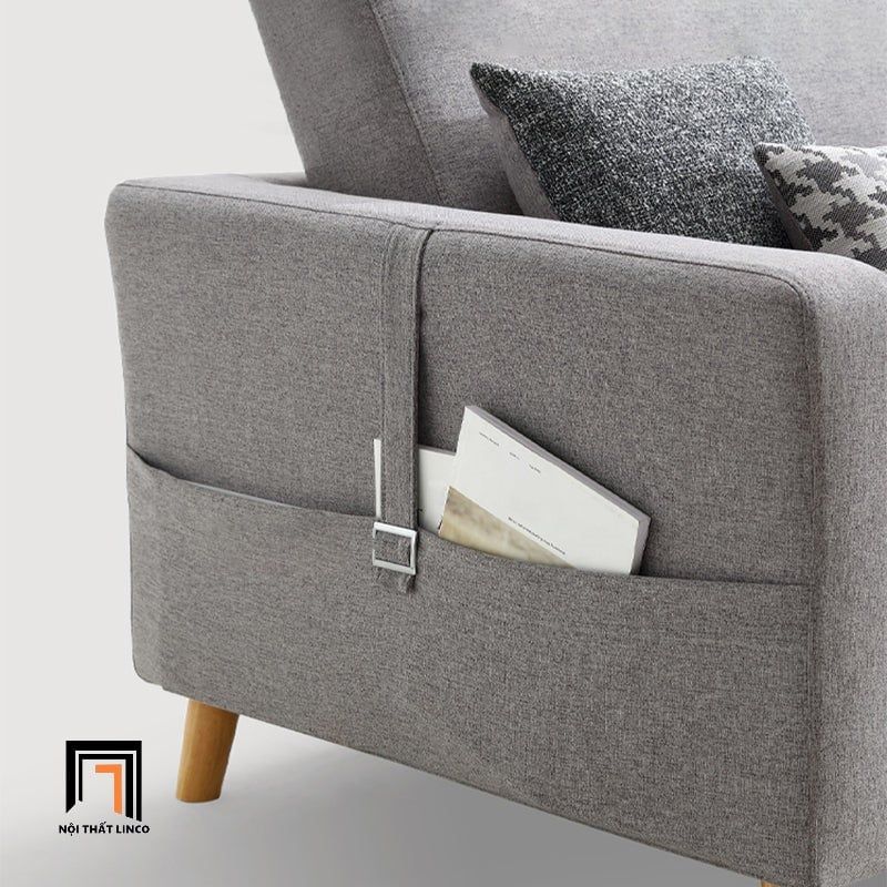 Sofa góc gia đình màu xám ghi GT208 Aldeen 2m9 x 1m6 giá rẻ