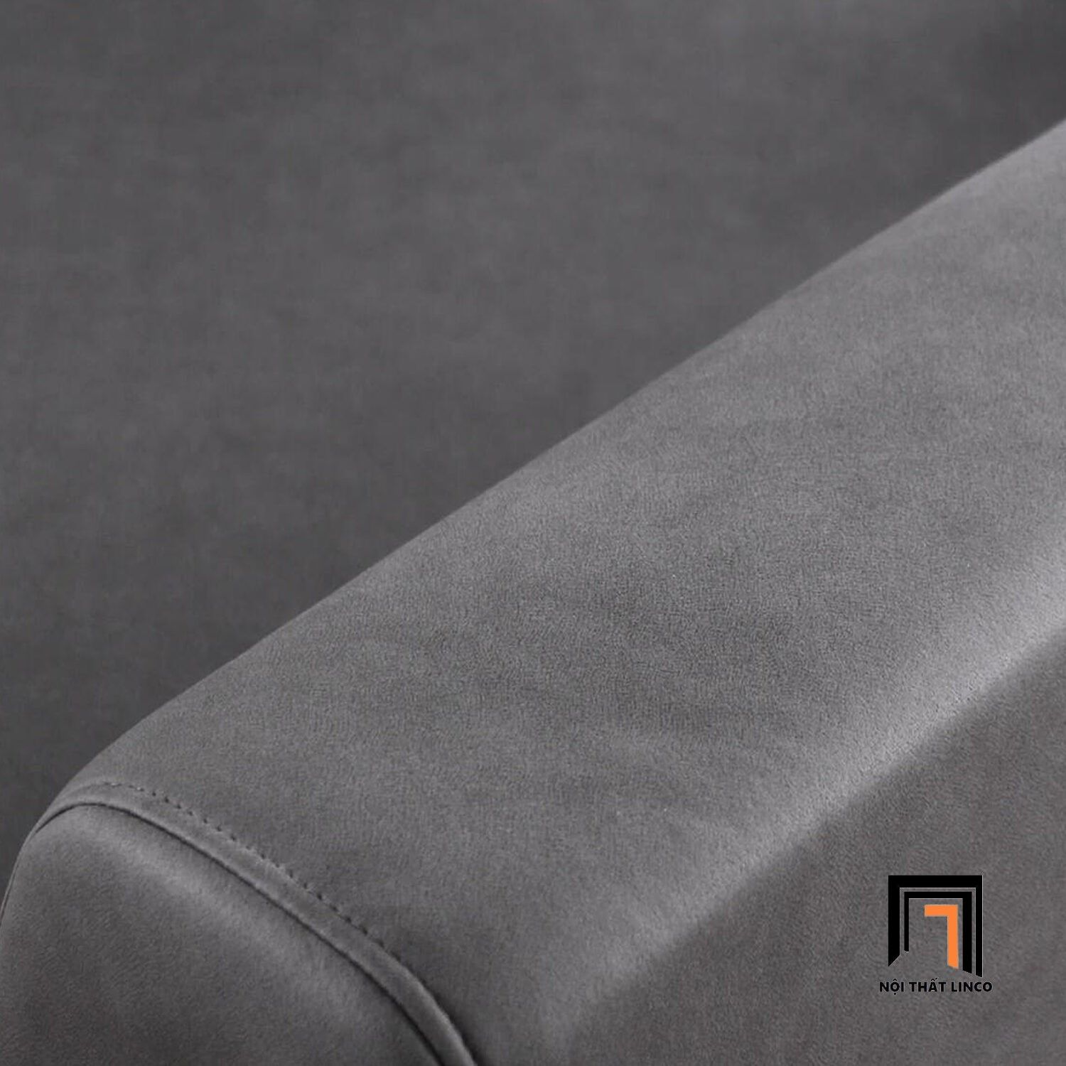 Bộ ghế sofa góc L GT71 Klema 2m8 x 1m4 da công nghiệp xám đen