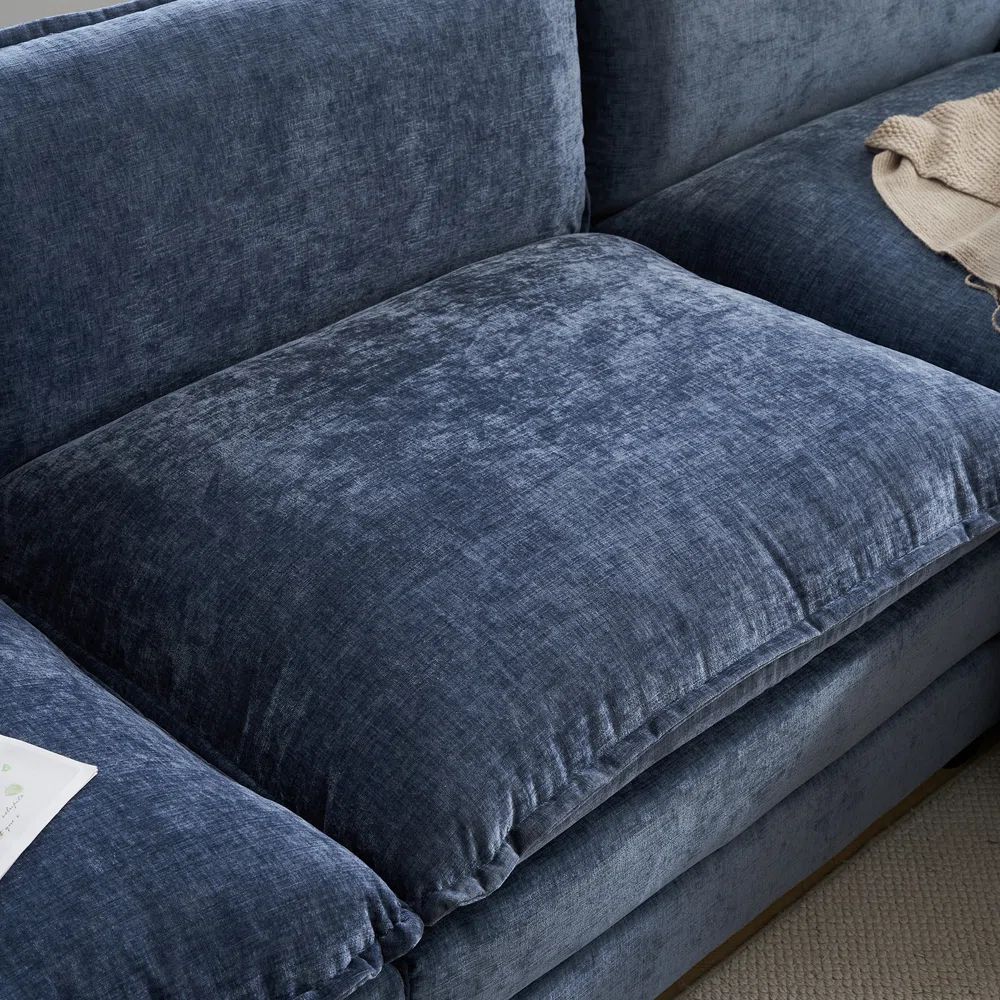 Bộ ghế sofa văng nỉ cao cấp BT239 Santie 1m9 kèm đôn vuông