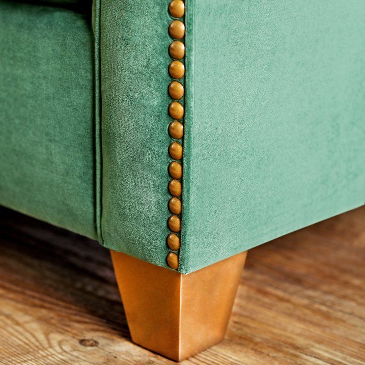 Ghế sofa văng sang trọng BT317 Yazzie 1m9 xanh lá vải nhung