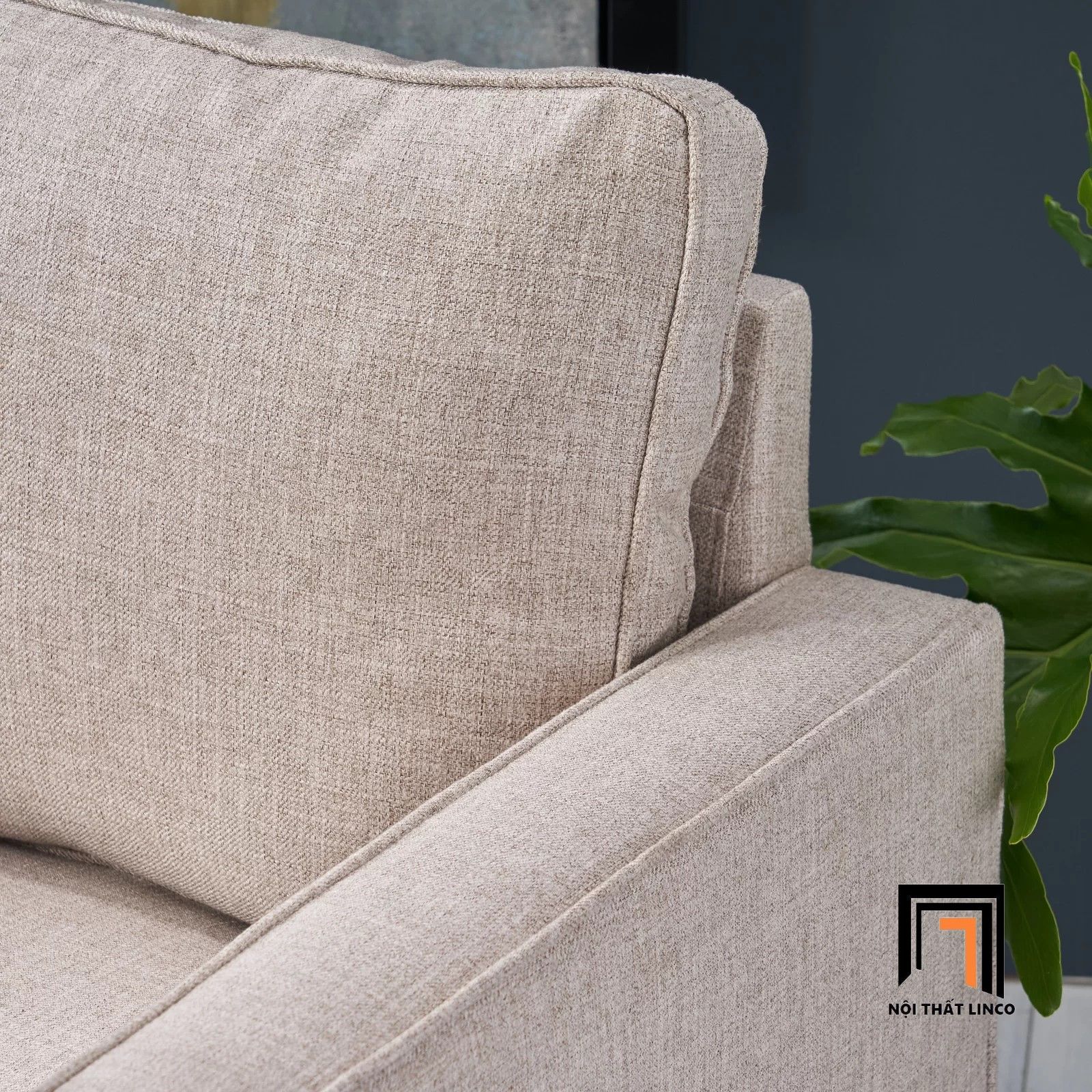 Ghế sofa đơn 1 chỗ ngồi DT9 Ballentine màu xám trắng vải nỉ
