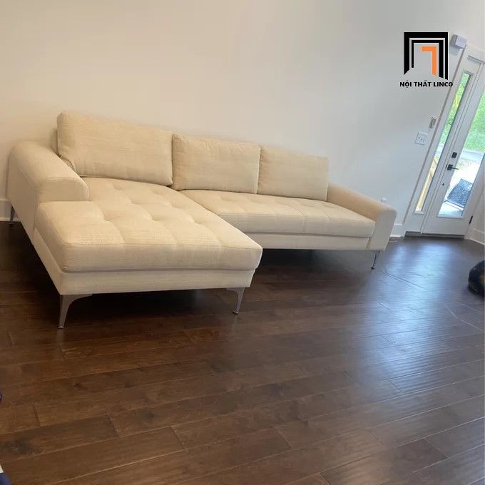 Ghế sofa góc L GT5 Lionel dài 2m4 x 1m6 bọc vải mềm giá rẻ