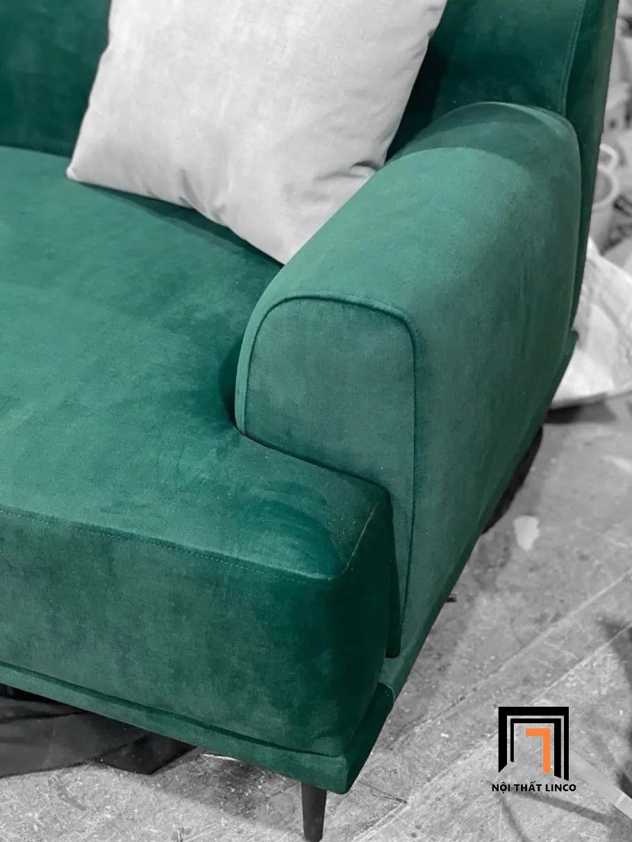 Ghế sofa văng nỉ dài 2m2 BT79 Colaxing màu trắng kem