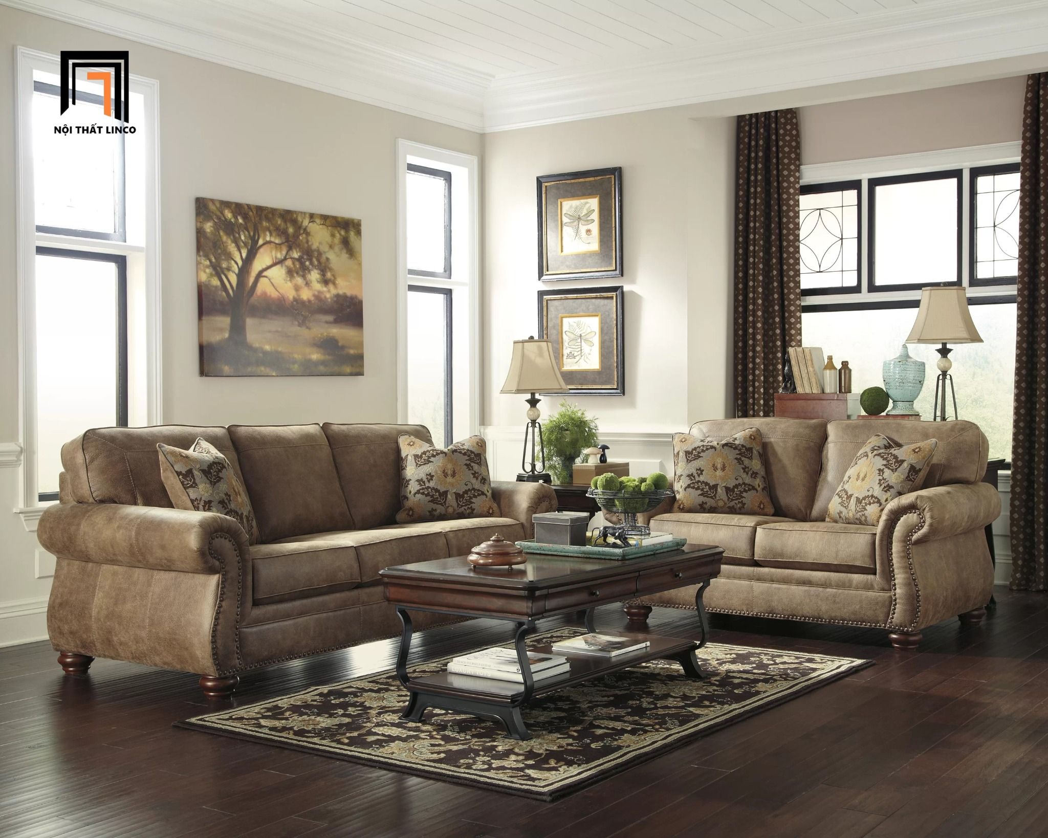 Bộ ghế sofa cao cấp KT160 Ambrister phong cách tân cổ điển