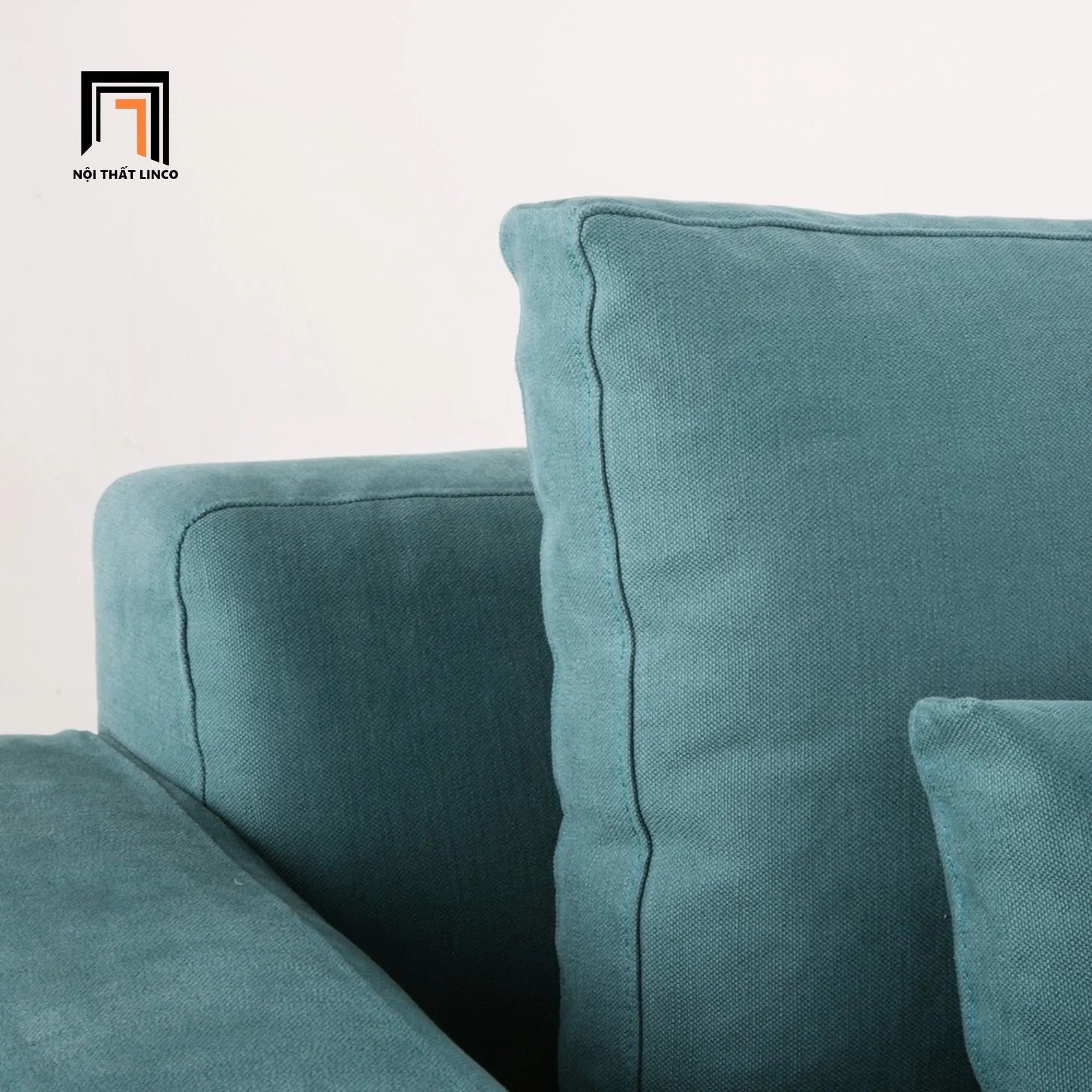 Bộ ghế sofa góc L 2m2 x 2m GT52 Porlan vải nhung nỉ