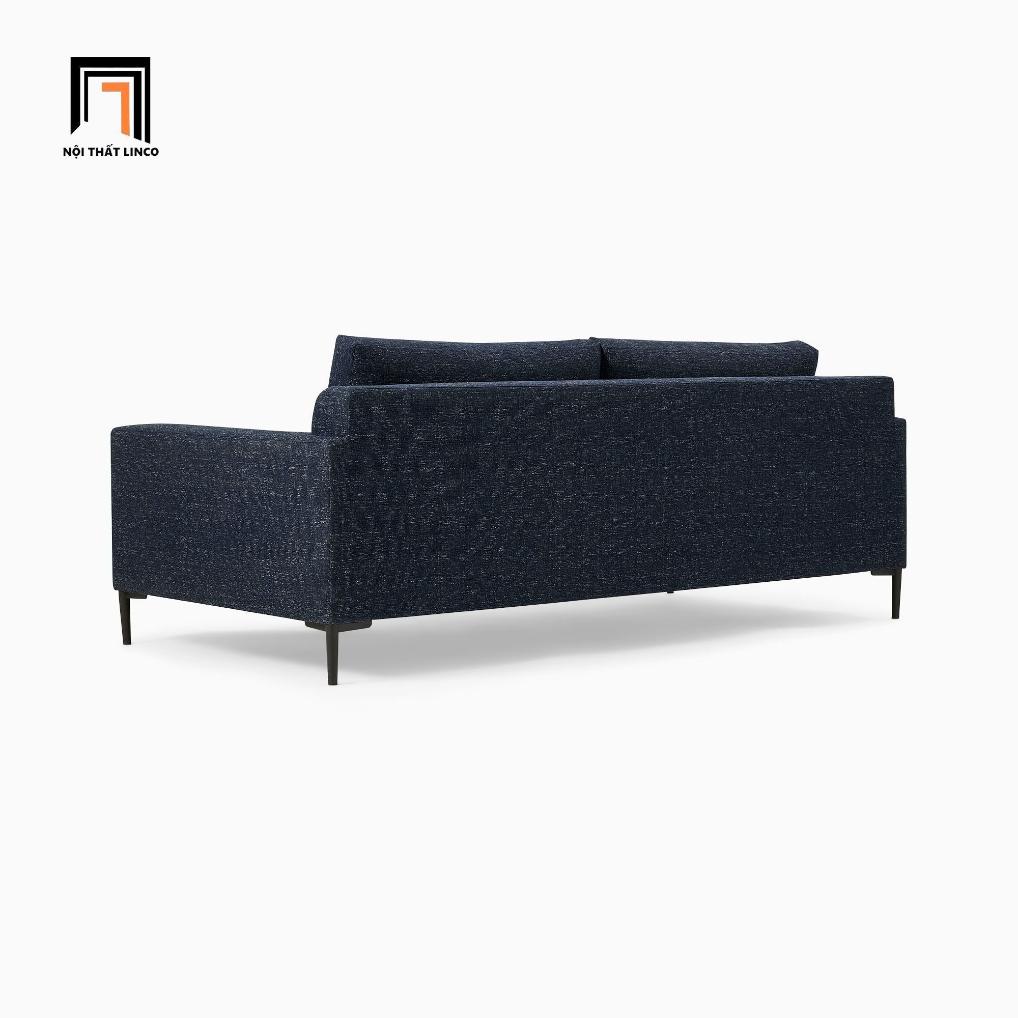 Ghế sofa băng dài 2m màu xanh đậm BT119 Harper vải nỉ bố