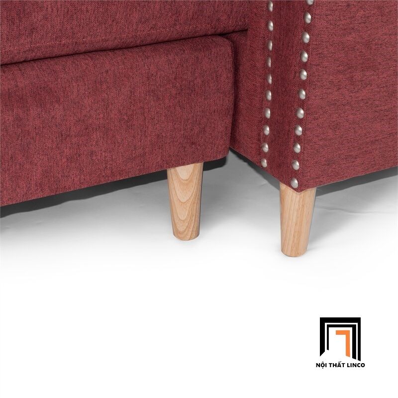 Bộ ghế sofa góc L GT65 Retic 2m2 x 1m5 màu đỏ đô