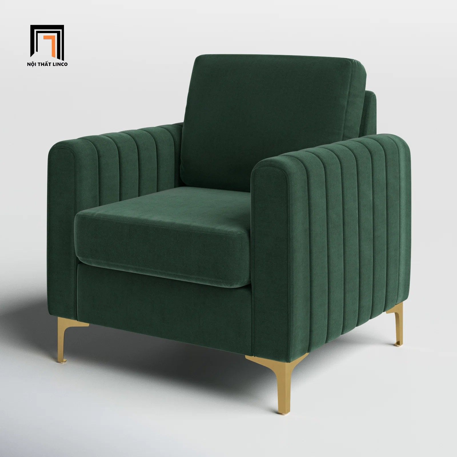 Ghế sofa đơn màu vàng chanh DT103 Cedar trang trí shop tiệm