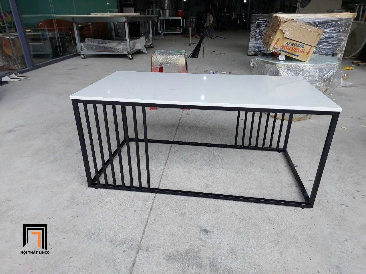 Bàn trà mặt đá chữ nhật giá rẻ BTPK86 Nichols 1m cho công sở