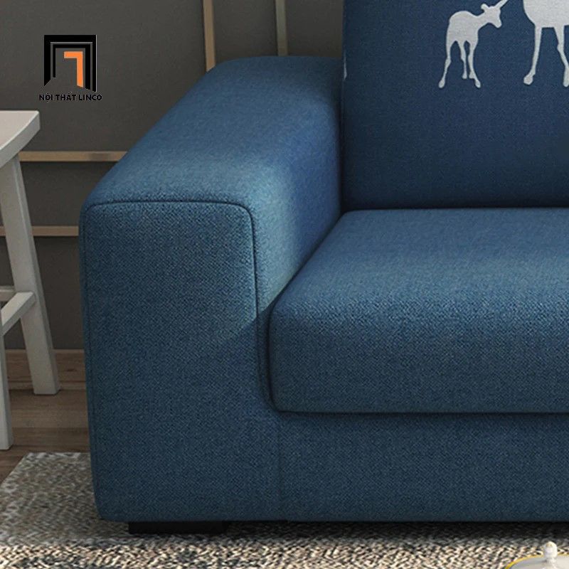 Bộ ghế sofa góc vải nỉ 3m x 1m6 phòng khách gia đình cao cấp