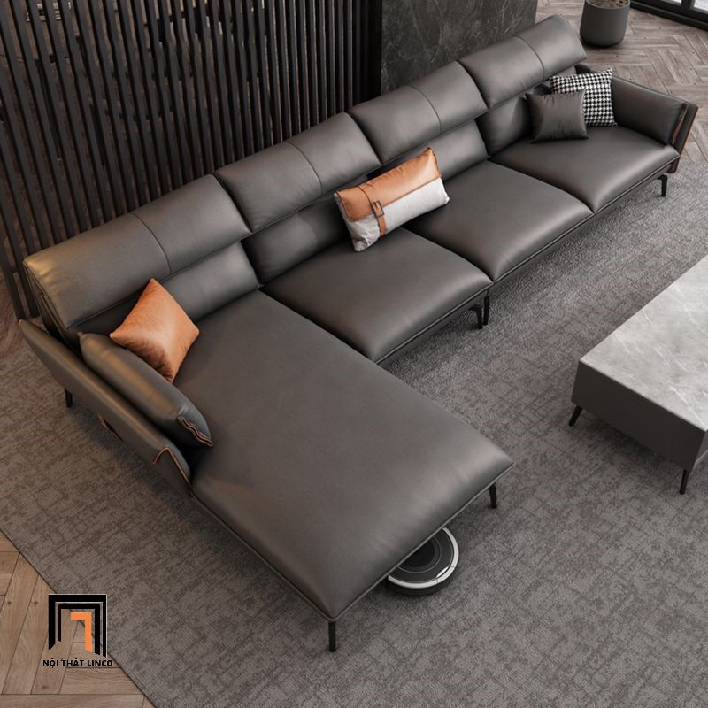 Ghế sofa góc chữ L hiện đại GT220 Elsin 3m x 1m6 da giả Pu