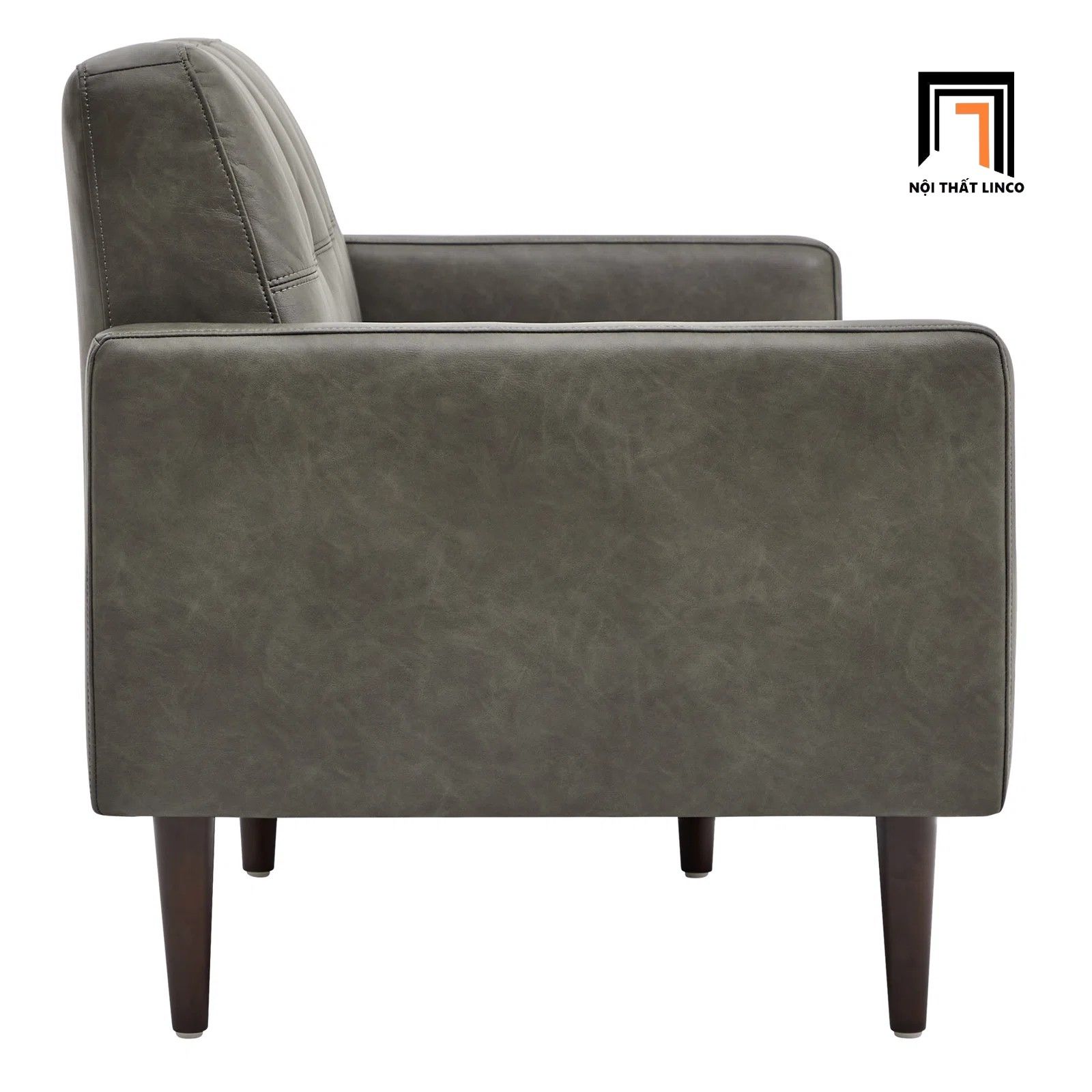 Ghế sofa giường nằm thông minh GB108 Bharati 1m9 da xám đậm