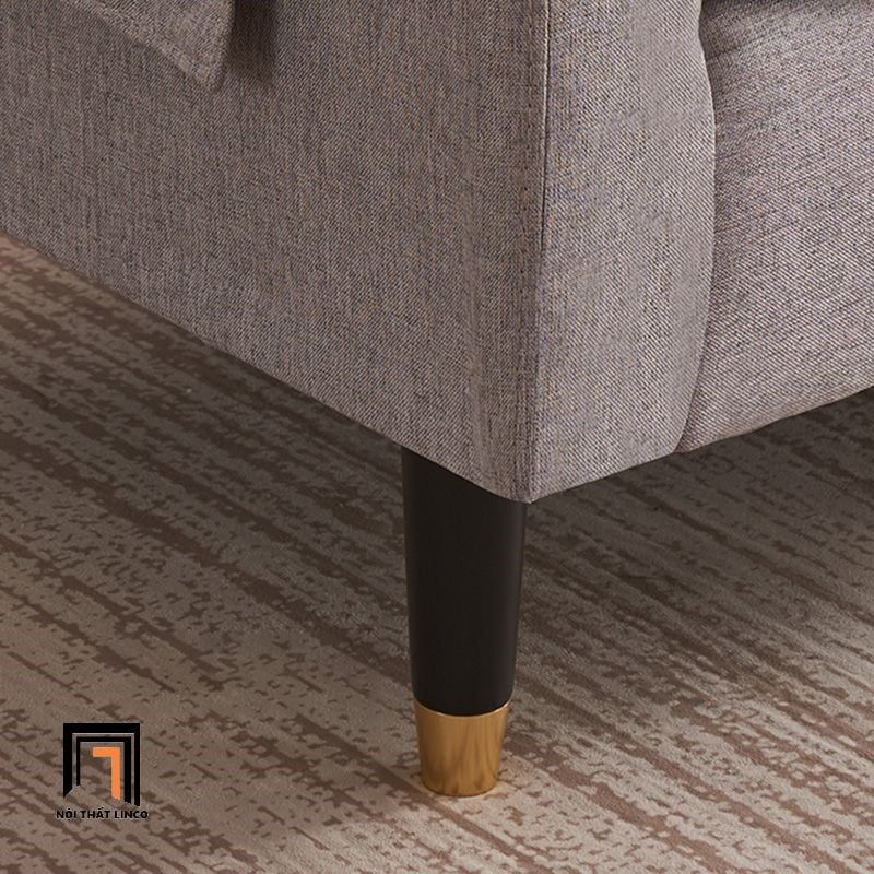 Ghế sofa băng vải nỉ đẹp BT303 Klatovy dài 2m2 màu xám ghi