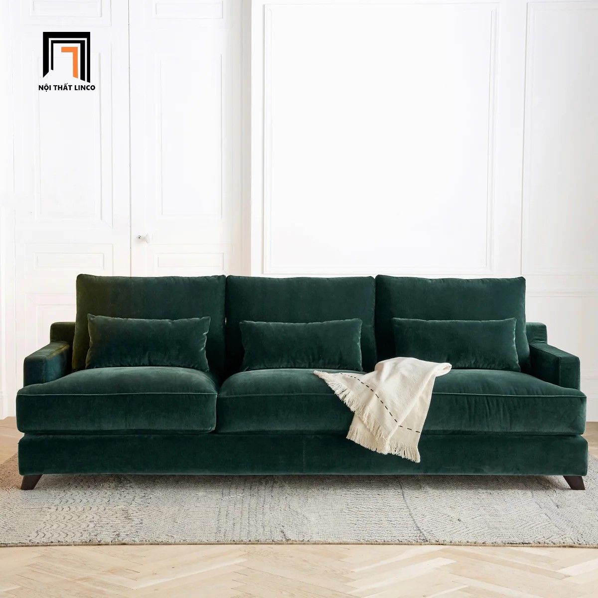 Ghế sofa văng phong cách Âu Mỹ BT92 Alwine 2m1 3 nệm ngồi