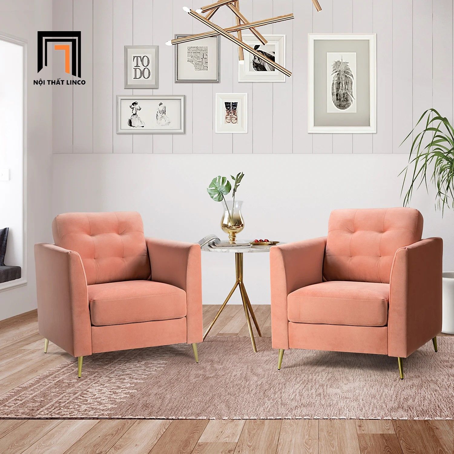Ghế sofa đơn cho phòng nhỏ gọn DT3 Roxanne màu xanh lá
