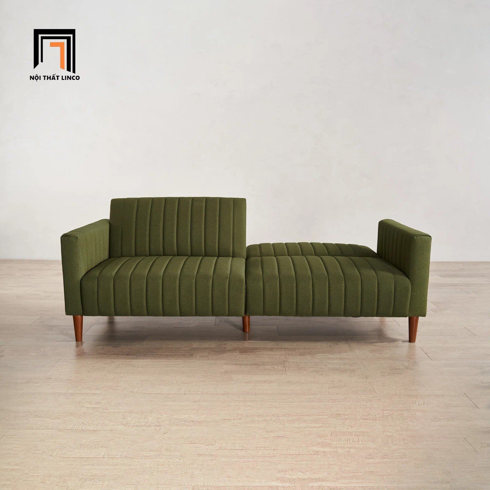 Ghế sofa giường đa năng xinh xắn GB77 Hansfried dài 2m xanh lá