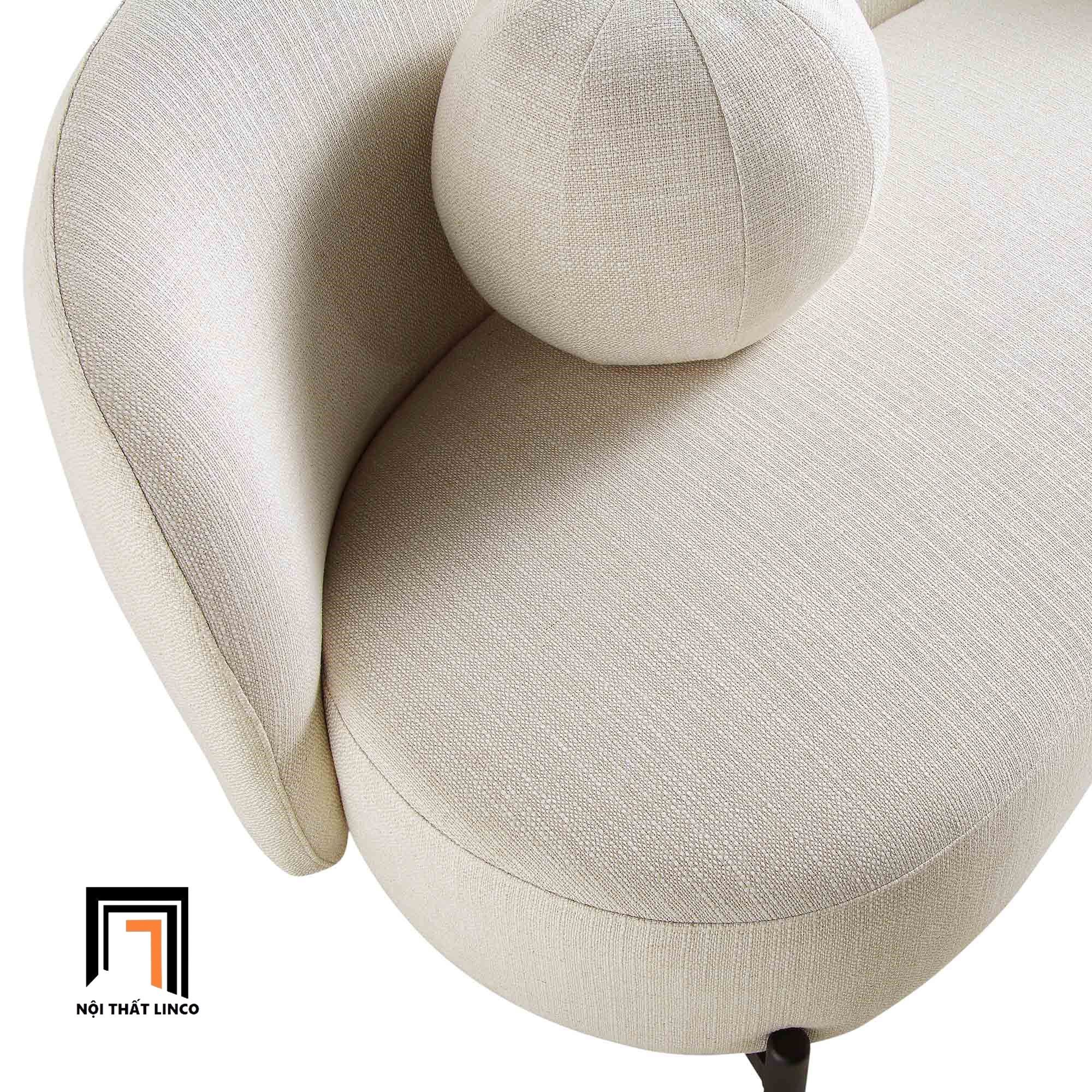 Bộ ghế sofa vải nỉ giá rẻ KT132 Amboise xinh xắn cho shop tiệm