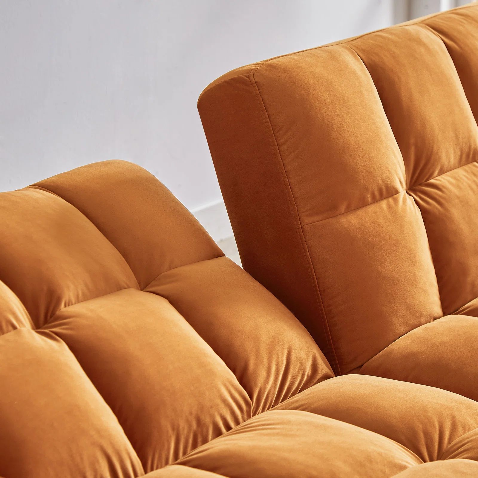 Ghế sofa giường gấp gọn GB43 Teplyn 1m9 vải nỉ nhung màu cam