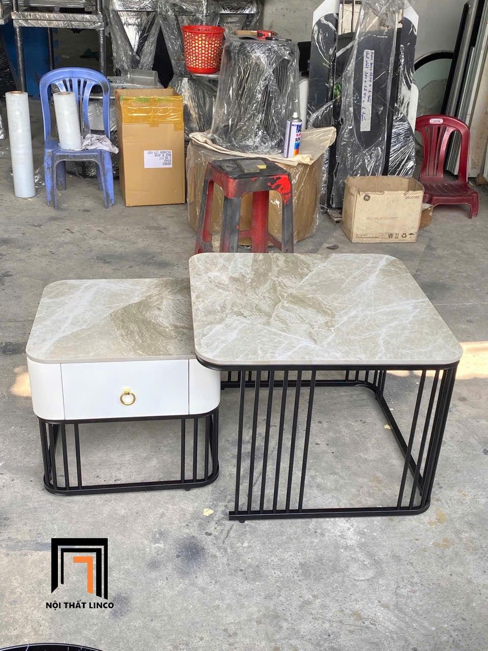 Cặp bàn sofa vuông gia đình giá rẻ BTPK77 Mesena hiện đại