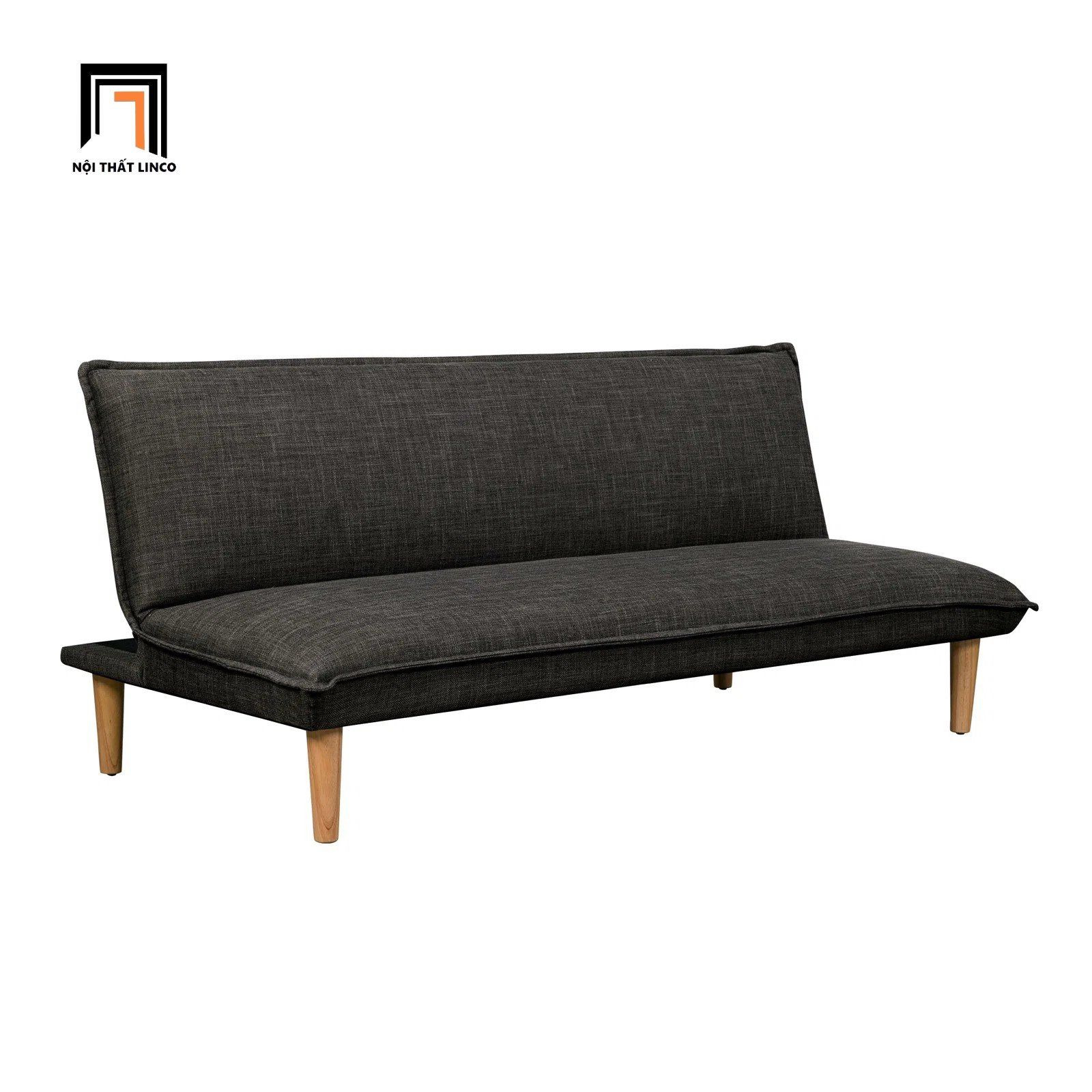 Ghế sofa giường nằm giá rẻ GB103 Casuze dài 1m7 xám đậm nỉ