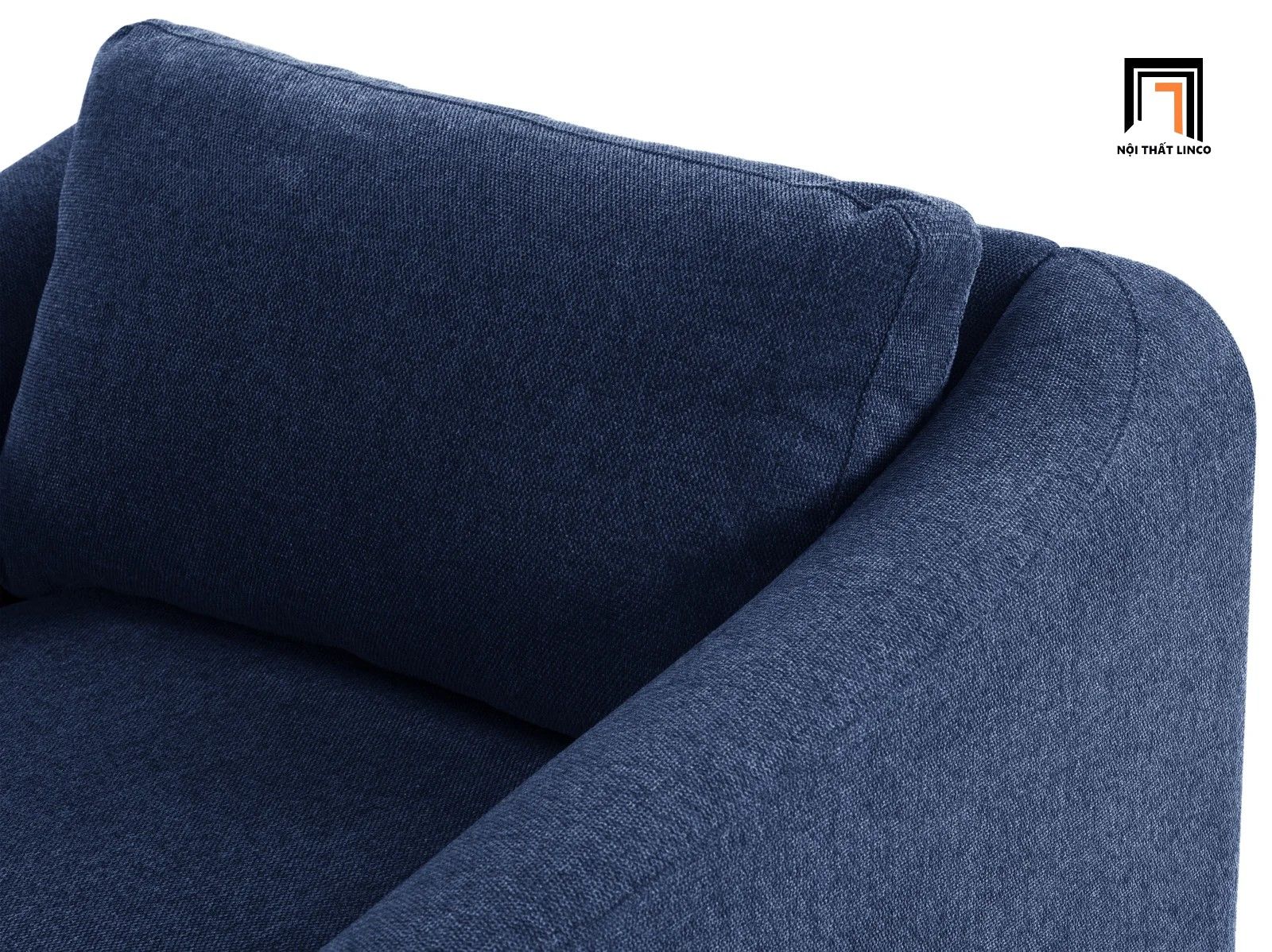 Ghế sofa đơn giá rẻ cho chung cư DT44 Ledge vải bố xanh đậm
