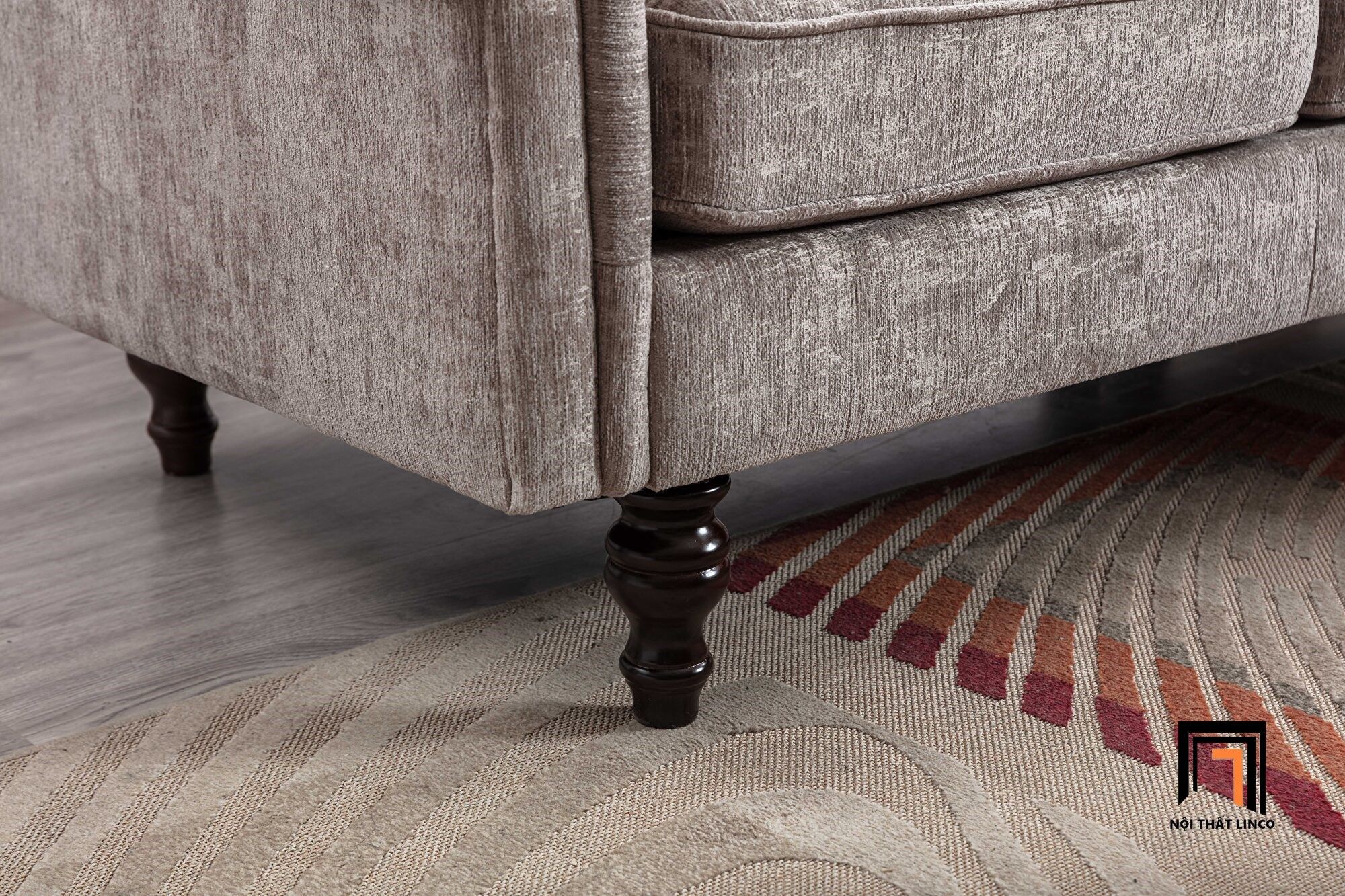Bộ ghế sofa góc sang trọng 2m2 x 2m2 GT68 Winston vải nỉ
