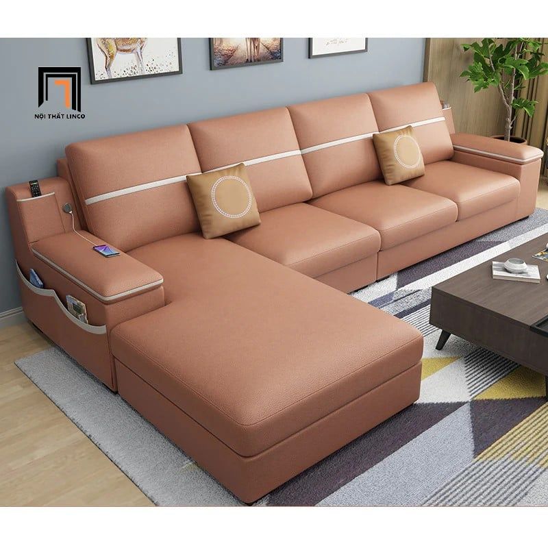 Bộ ghế sofa góc L vải nỉ GT217 Tobain 2m76 x 1m65 giá rẻ