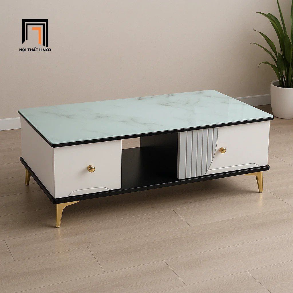 Bàn sofa phòng khách giá rẻ BTPK36 Birney 1m x 50 chân inox