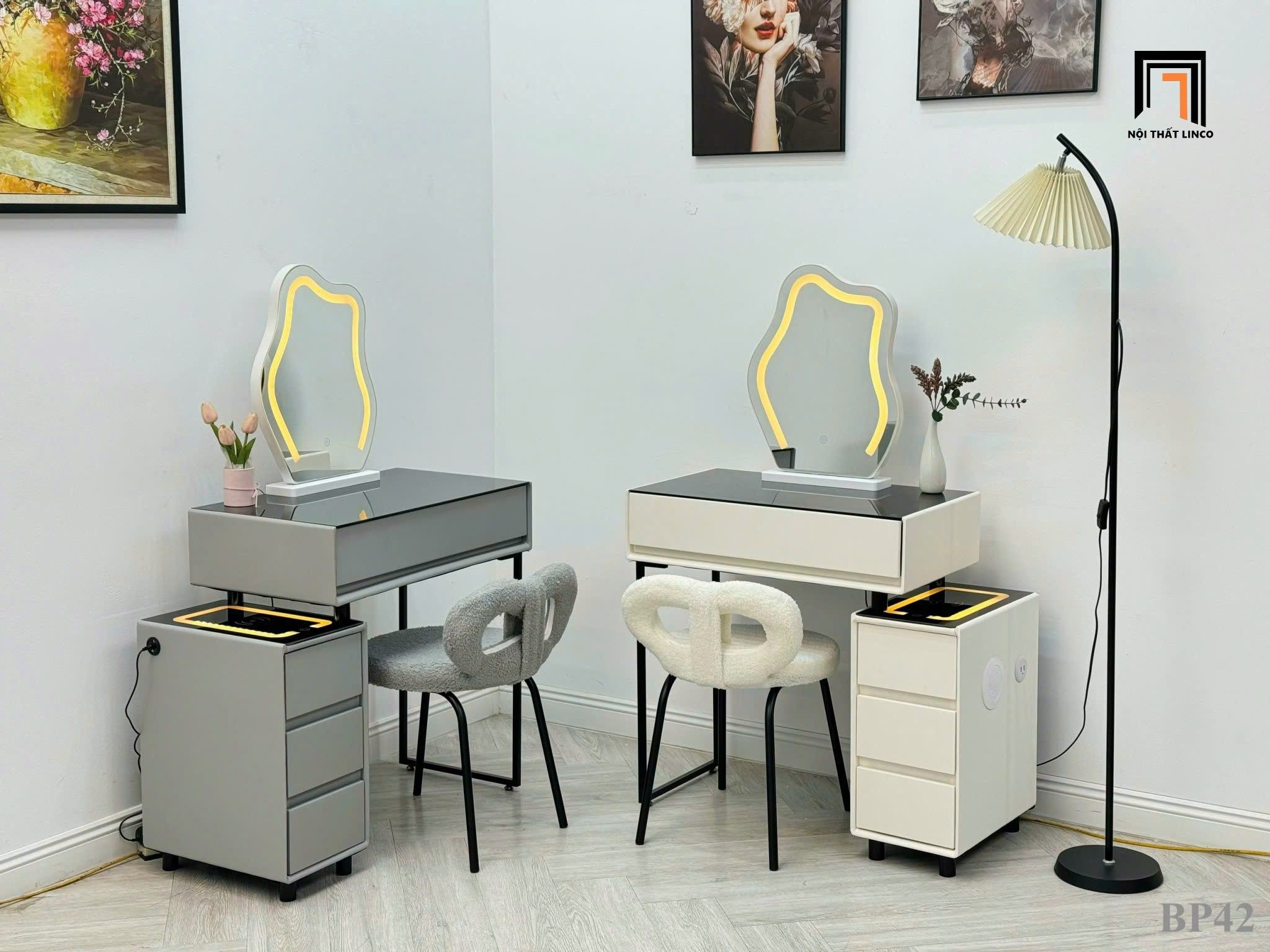 Bàn trang điểm nhỏ gọn dài 80cm BP42-AK kiểu dáng hiện đại