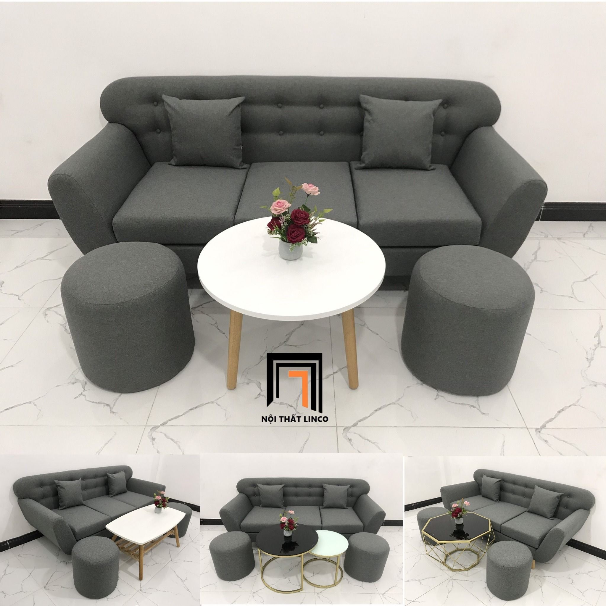 Bộ ghế sofa băng giá rẻ BTC dài 1m9 cho gia đình nhỏ