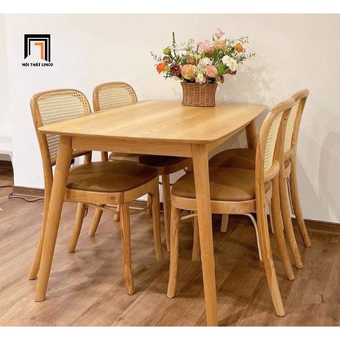 Bộ bàn ghế ăn gỗ tần bì 29-KH4-G56-B108 kiểu dáng hiện đại